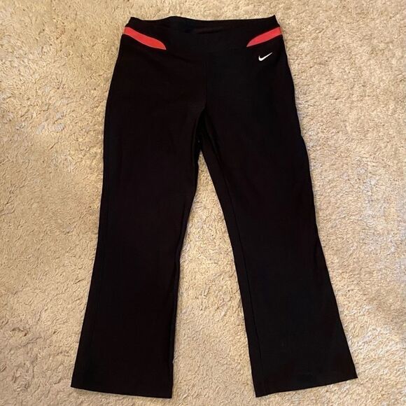 Nike Dri Fit Workout Capris Sz X Small Black/Pink - Picture 2 of 11